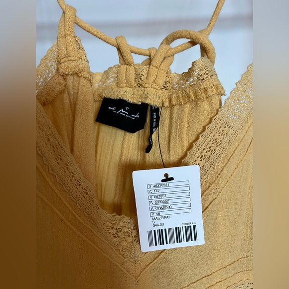 Urban Outfitters Out From Under Yellow Strappy Back Tie Dress - Picture 3 of 4